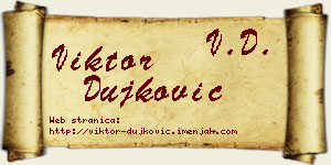 Viktor Dujković vizit kartica